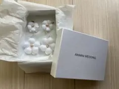 ANNAN WEDDING ホワイトフラワーピアス