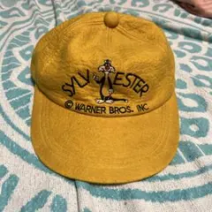 80s FELIX トラッカーキャップ　イエロー　ワーナーブラザーズ　ビンテージ