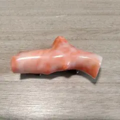 和装小物 帯留め 洋銀 珊瑚 17.8g