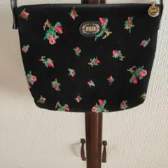FEILER 花柄 ショルダーバッグ 中型（黒）