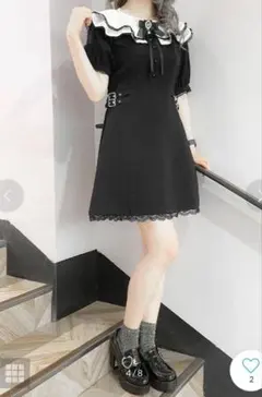 ROJITA シフォンラッフルカラーワンピースのサムネイル