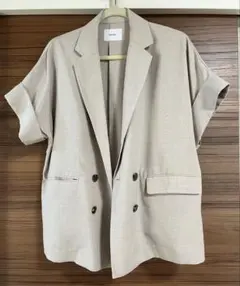 Discoat ライトグレー 半袖 シャツジャケット