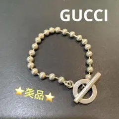 美品☆GUCCI　ブレスレット　ボールチェーン　Ag925 シルバー　男女兼用