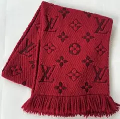 ルイヴィトン LOUIS VUITTON エシャルプ・ロゴマニア　マフラー　赤