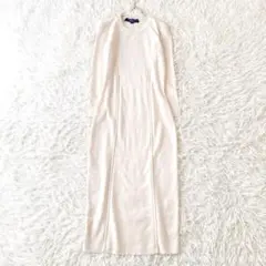 最高級ライン✨ラルフローレンパープルレーベル ニットワンピース ストレッチ 白