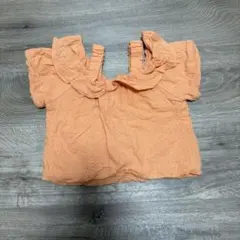 petit main オレンジ色 シャツ　90