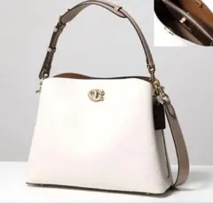 【美品】COACHコーチウィロウ2wayショルダーバッグホワイト