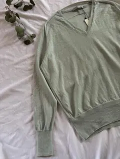 新品✨abahouse devinette春色ミントグリーン Vネック ニット