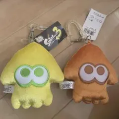 スプラトゥーン3 パスケース イカ　2点セット　黄色　オレンジ