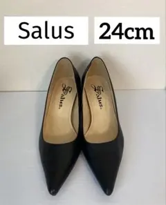 Salus 黒 ポインテッドトゥパンプス