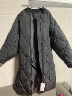 黒 キルティングジャケット ロング丈 オーバーサイズ