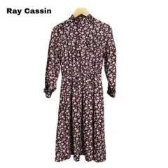 Ray Cassin 花柄 ワンピース ボルドー 秋冬