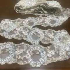 KIKKO様　ライトブルー花柄刺繍レースリボン　1ステージ ブレード