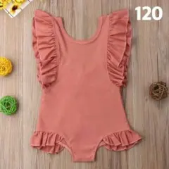 ピンク 120 キッズ 水着 フリル ワンピース プール 幼稚園 女の子お得