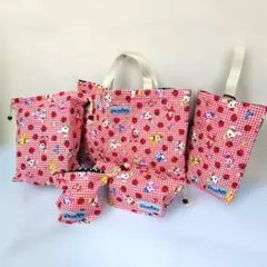 【単品購入可】入園入学セット5点 ストロベリーランド レッド namioto