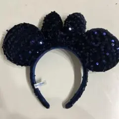 ミッキーマウス型ネイビーのカチューシャ