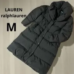 【美品】ラルフローレンダウンコート フード付き ロング丈 ブラック M
