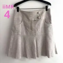 iiMK ベージュ フレアスカート Lサイズ　MICHEL KLEIN イトキンのサムネイル