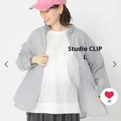 STUDIO CLIP スタジオクリップ　コットンポリウレタン柄アソートシャツのサムネイル