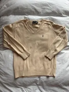 EAST BOY ベージュ Vネック スクールセーター 9号