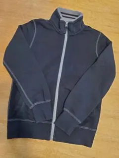 ユニクロ　ジップアップトレーナー　ジップトレーナー　カーディガン　黒