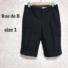 リューデベー ハーフパンツ S 黒 カシミヤ混紡 小さいサイズ 秋冬 おしゃれのサムネイル
