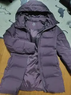 フード　UNIQLOパープルユニクロシームレスダウンS　圧縮配送