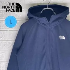 【24時間以内　匿名発送】ザノースフェイス　ジップアップパーカー　紺色　Lサイズ