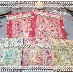 ★シャカシャカ★中が見える蓋付きシェイカー平袋★濃いピンクVTD★大小セット★