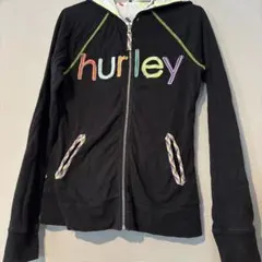 【hurley】フルジッパー パーカー 黒　リバーシブル