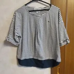 Arnold Palmer ボーダー 半袖 Tシャツ サイズ4のサムネイル
