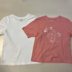 UNIQLOユニクロUT スヌーピーTシャツ&スピーマコットンTシャツ2枚セット