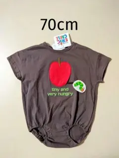 新品 はらぺこあおむし 半袖ロンパース 70cm 隠れあおむし 仕掛けロンパス