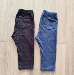 ユニクロ UNIQLO デニムライク 七分丈レギンス 110cm 2枚セット