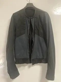 Rick owens レザー切り替え　ブルゾン シングルライダースのサムネイル