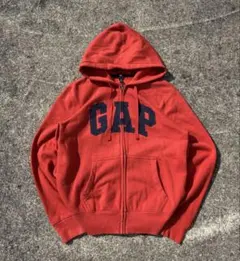 【古着】90s OLD GAP オレンジ ジップパーカー