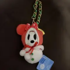 ディズニーリゾート　雪だるま　ミニー　ぬいば　ぬいぐるみ　キーホルダー