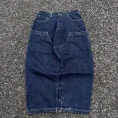 90s PELLE PELLE 極太 ダブルニーバギーデニ w40 greenyのサムネイル