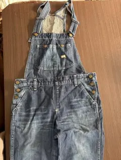 デニム サロペット ボタン付き