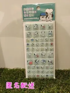 スヌーピー　ドロップブロックシール　タイルみたいなシール