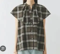 GLOBAL WORK　ノースリーブチェック柄シャツ　Mサイズ