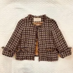 『美品☺︎』ノーカラーツイードジャケット