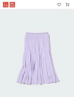 ユニクロ　プリーツスカート　ライトパープル