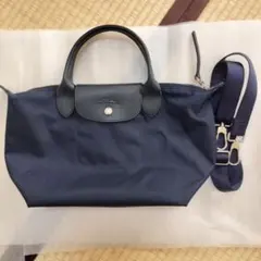 ロンシャン　ネイビー ハンドバッグ ショルダーバック