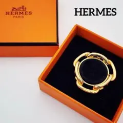 HERMES エルメス スカーフリング 90 レガート ゴールド 箱付き