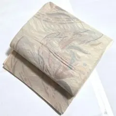 A◇着物くつろぎ 夏物 唐草唐花模様 金糸 六通 正絹 薄物 絽 紗 袋帯