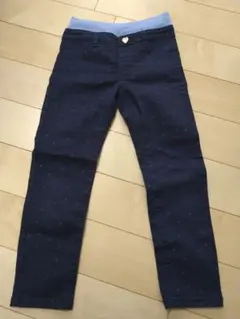 サイズ120 長ズボン　ネイビー ハート柄 ロングパンツ
