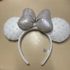 ミニー キルティング カチューシャ スパンコール パール