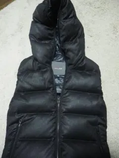 【美品】DUVETICAダウンベスト フード付き ダークネイビー 38(M)