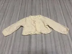 女の子　ボレロ　カーディガン　白　レース　フリル　95
